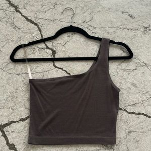 Joah Brown single strap crop tank